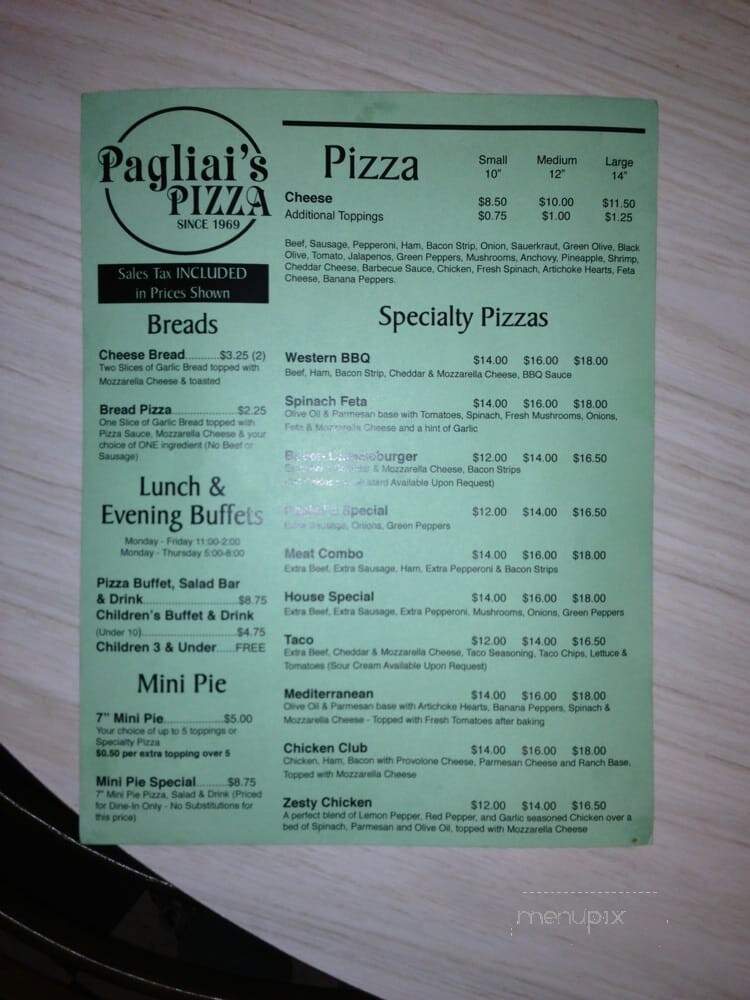 Pagliai's Pizza - Maryville, MO menu_pic