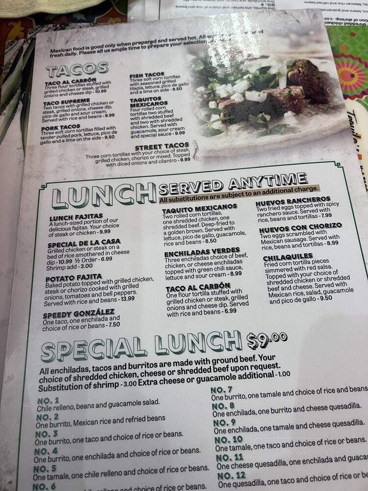 Tequila's - Reeds Spring, MO menu_pic