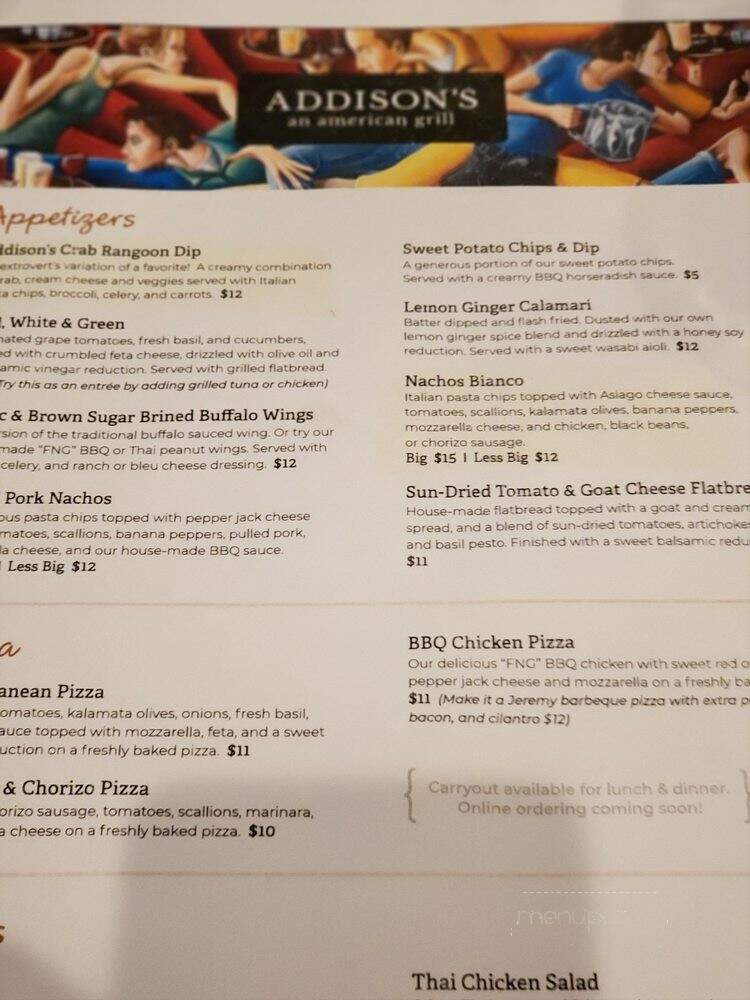 Addison's An American Grill - Columbia, MO menu_pic