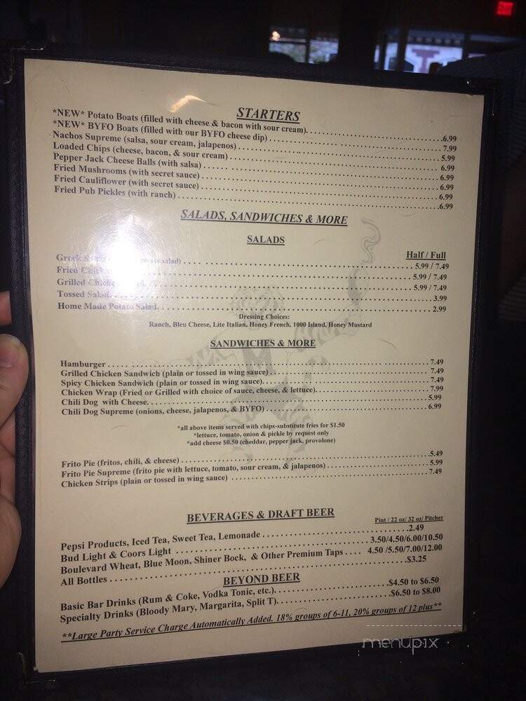 C J's In Tiger Country - Columbia, MO menu_pic