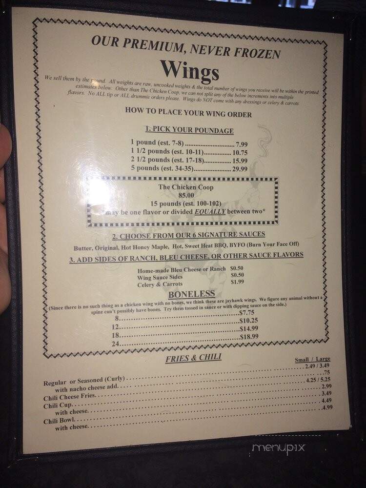 C J's In Tiger Country - Columbia, MO menu_pic