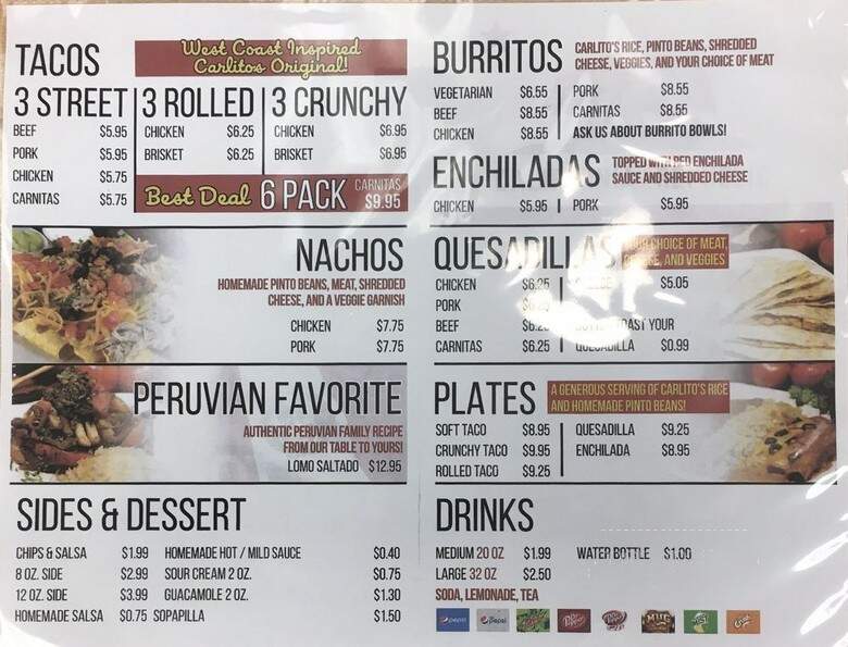 Carlito's - Columbia, MO menu_pic