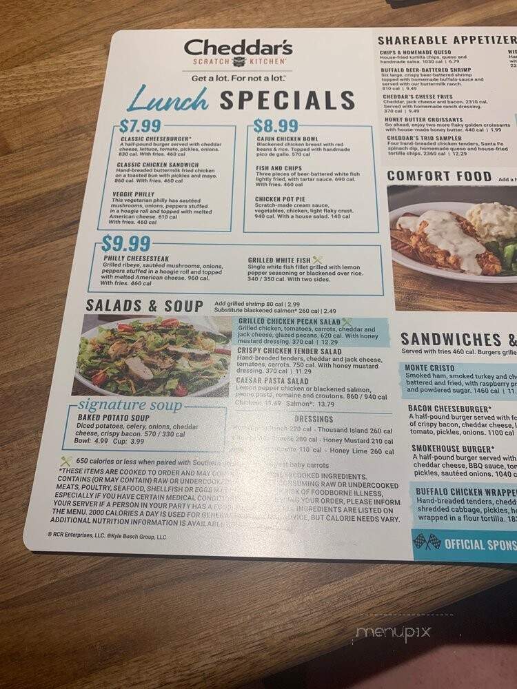 Cheddar's Casual Cafe - Joplin, MO menu_pic
