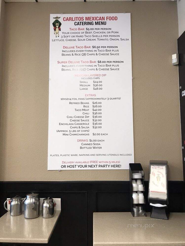 Carlitos Mexican Food - Kansas City, MO menu_pic