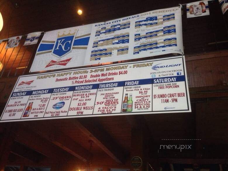 Harpo's Restaurant Bar - Kansas City, MO menu_pic