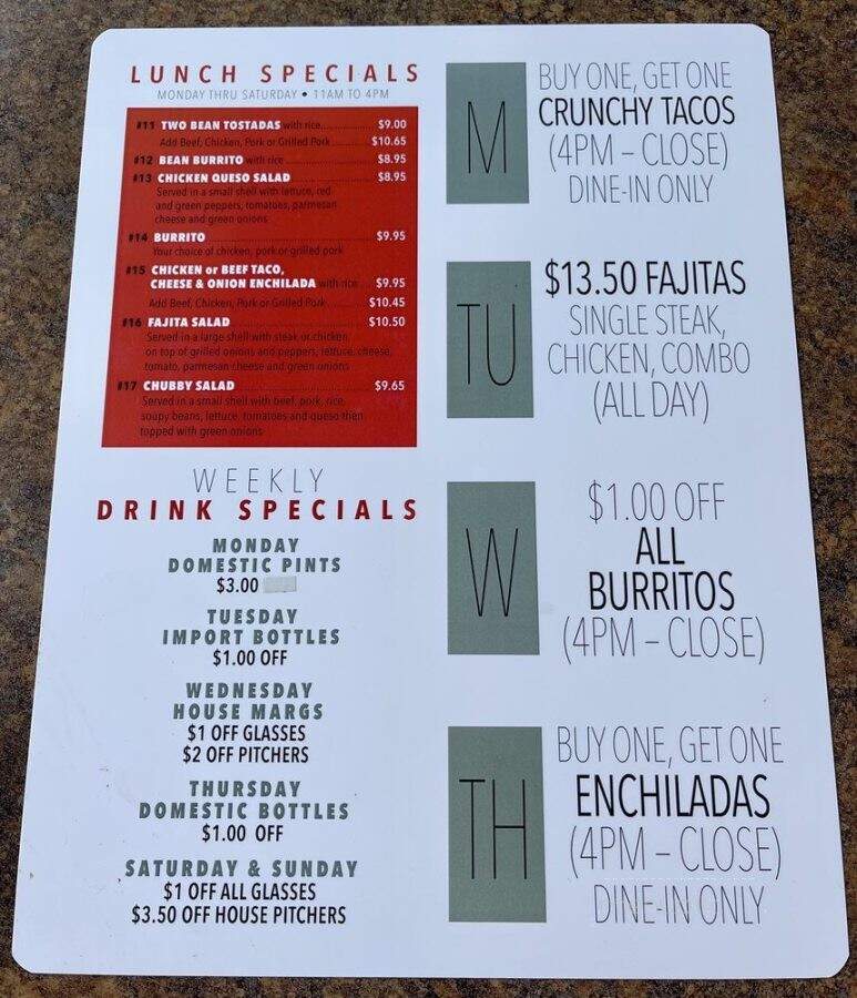 Jalapenos Mexican Restaurant - Kansas City, MO menu_pic