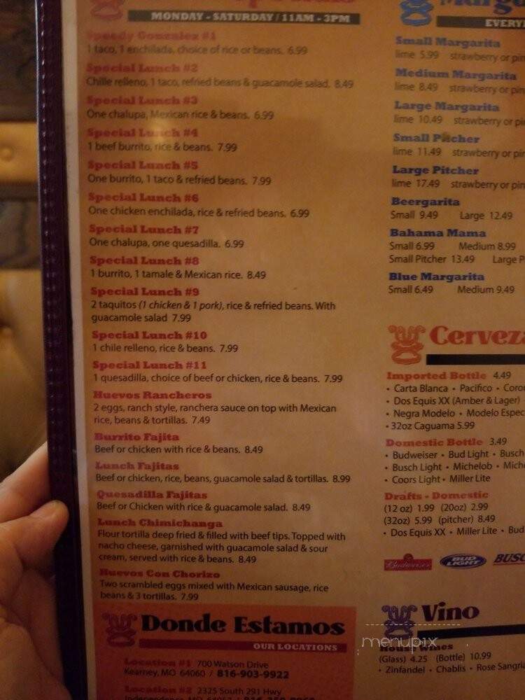 La Fuente Mexican Restaurant - Independence, MO menu_pic