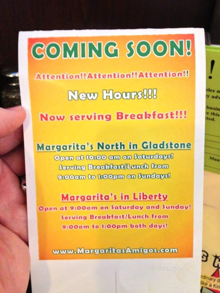 Margarita's North - Kansas City, MO menu_pic