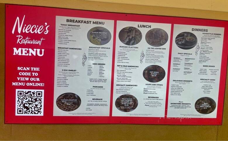 Niecie's Restaurant - Kansas City, MO menu_pic