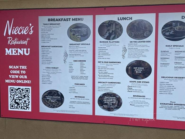 Niecie's Restaurant - Kansas City, MO menu_pic