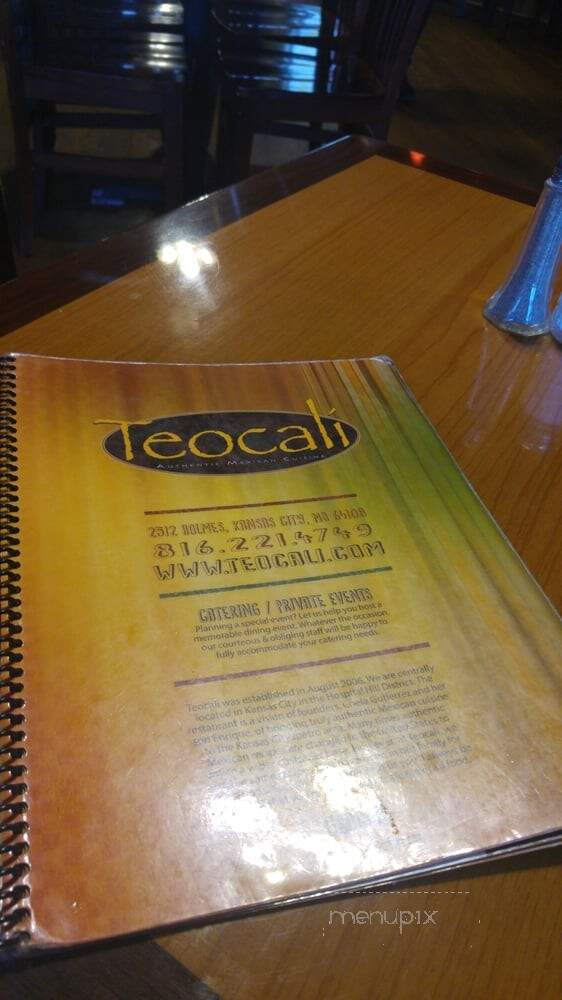 Teocali Mexican Restaurant - Kansas City, MO menu_pic