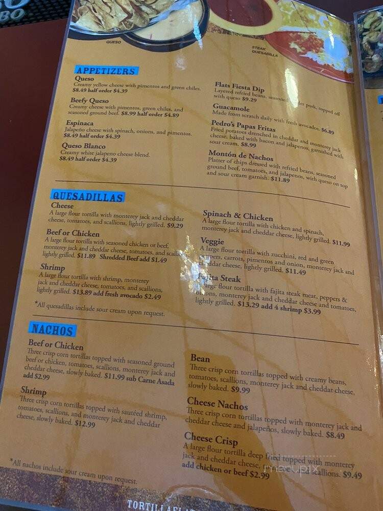 Tortilla Flats - Kansas City, MO menu_pic