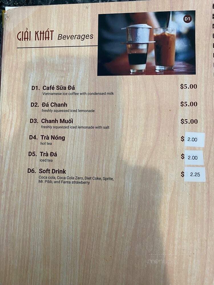 Vietnam Cafe - Kansas City, MO menu_pic
