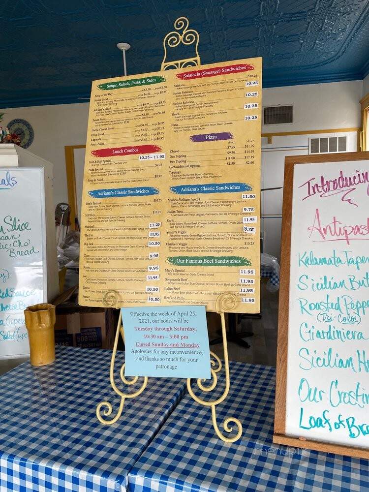 Adriana's - Saint Louis, MO menu_pic