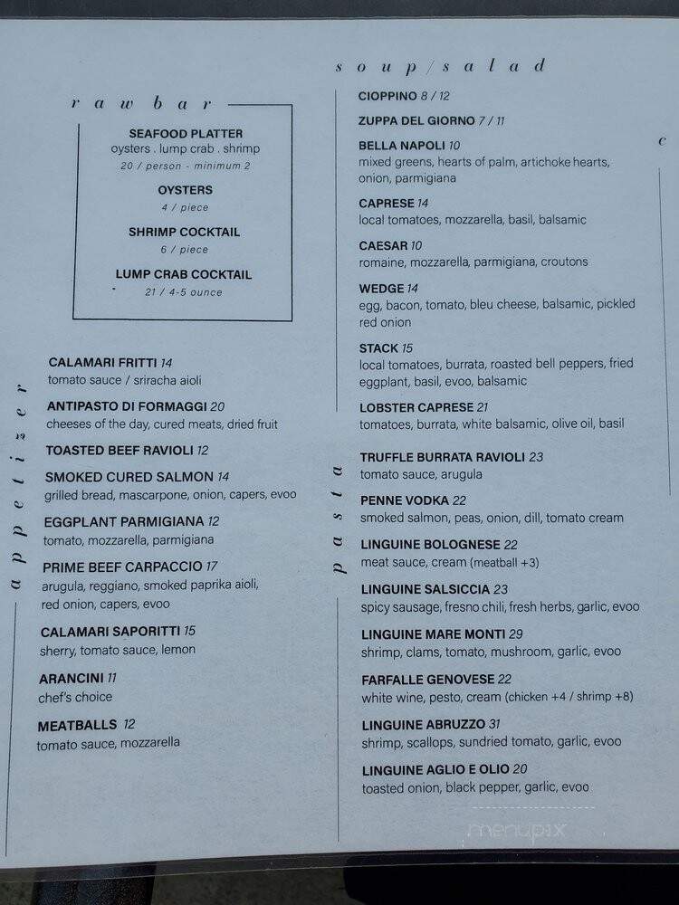 Cafe Napoli - Saint Louis, MO menu_pic