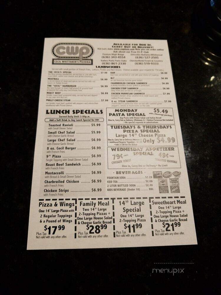 Cecil Whittacre's Pizzeria - Valley Park, MO
