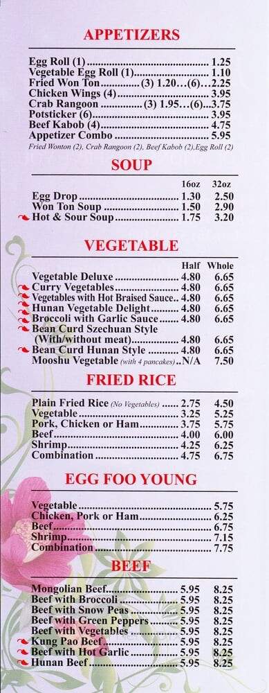 Dynasty Chinese Restaurant - Ballwin, MO menu_pic