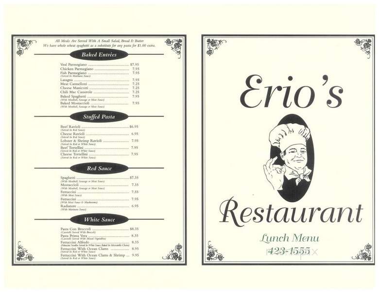 Erio's Pizza & Restaurant - Saint Louis, MO menu_pic