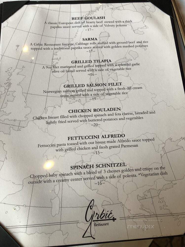 Grbic Restaurant - Saint Louis, MO menu_pic
