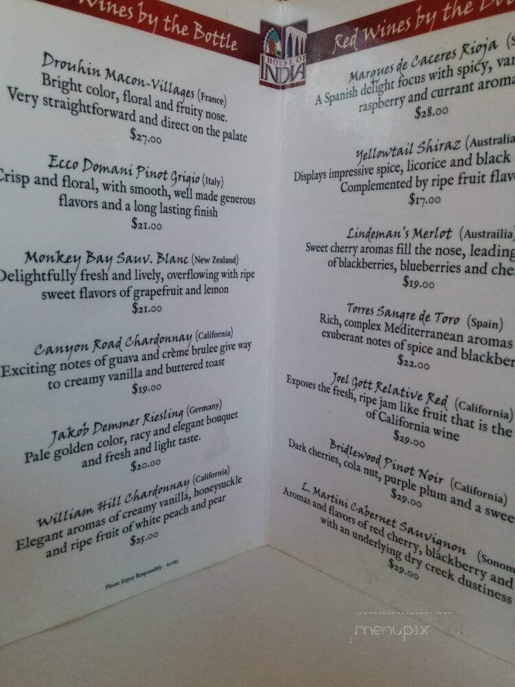 House Of India Restaurant - Saint Louis, MO menu_pic