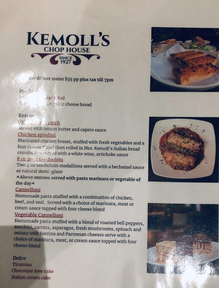 Kemoll's Italian Restaurant - Saint Louis, MO menu_pic