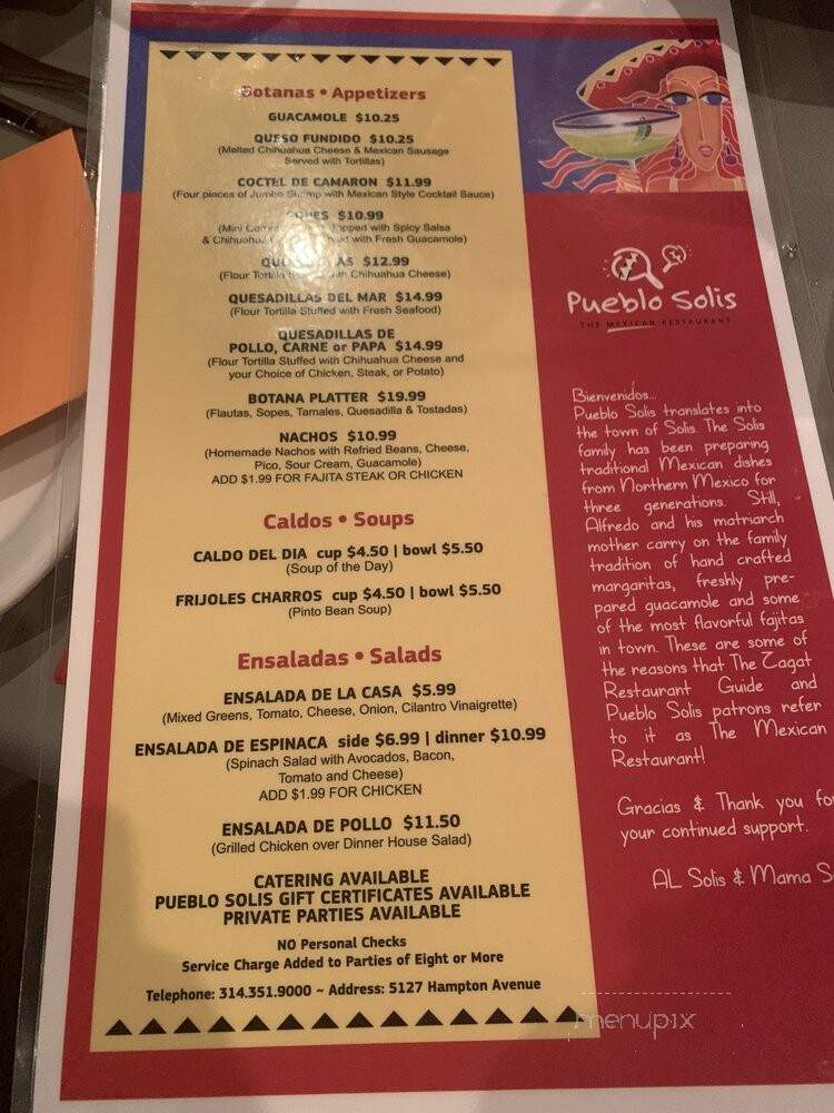 Pueblo Solis - Saint Louis, MO menu_pic