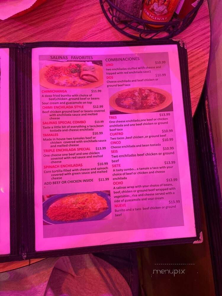 Salina's Pronto - Chesterfield, MO menu_pic