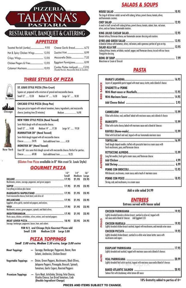 Talayna's Of Chesterfield - Chesterfield, MO menu_pic