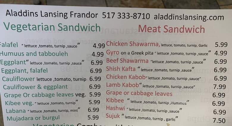 Aladdin Food Mgmt - Springfield, MO menu_pic