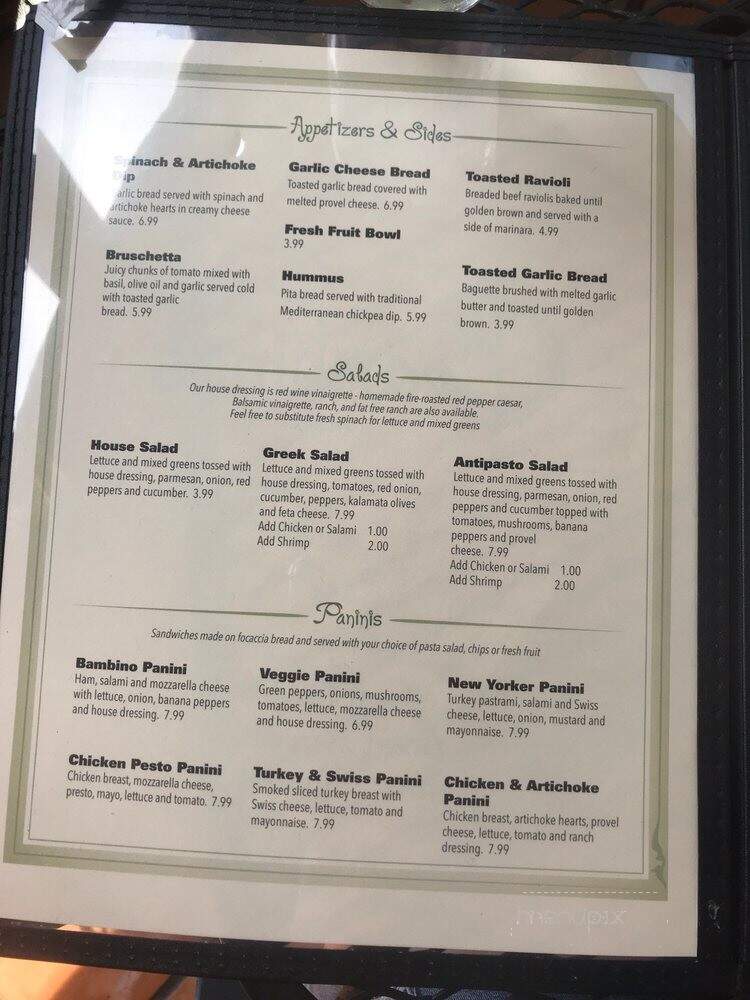 Bambino's Cafe - Springfield, MO menu_pic