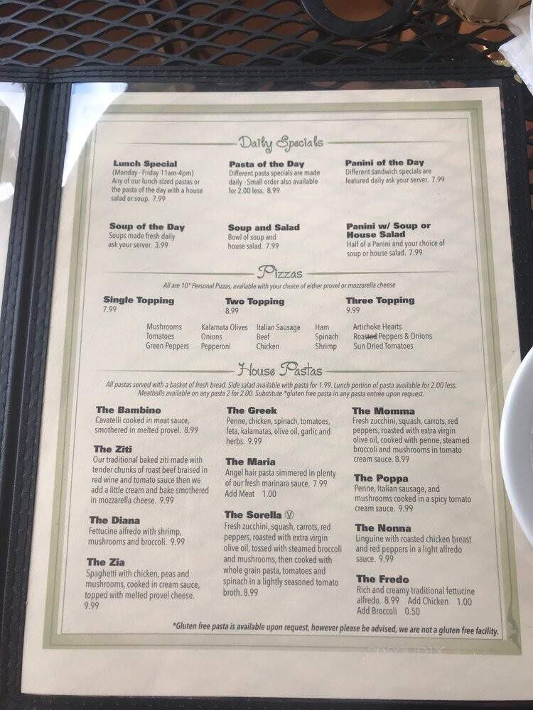 Bambino's Cafe - Springfield, MO menu_pic