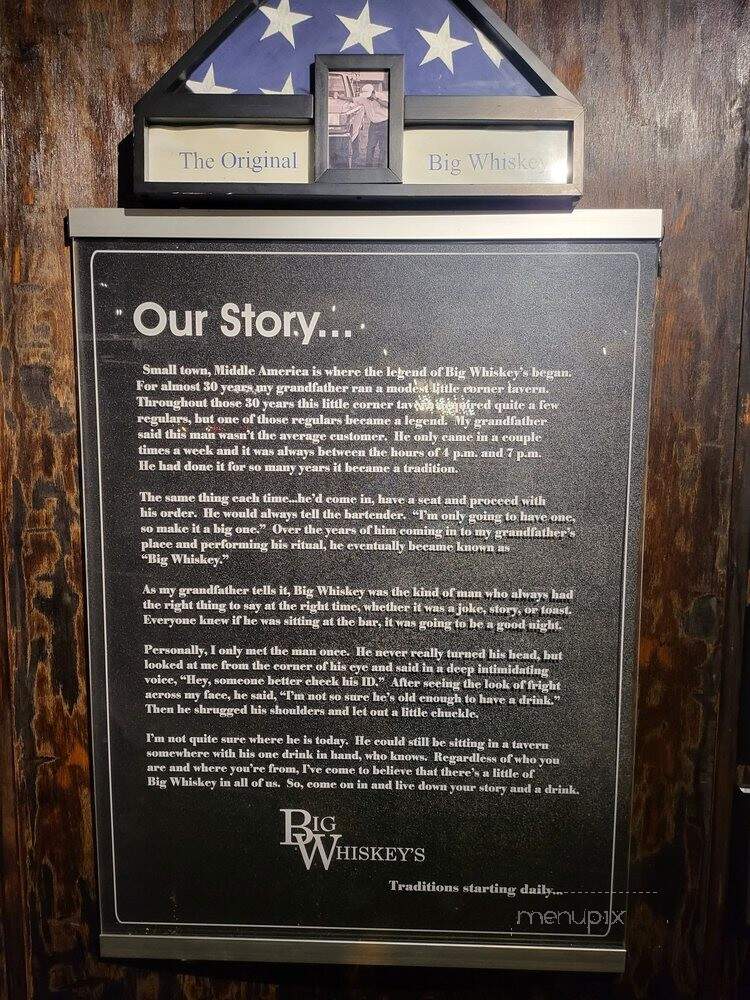 Big Whiskey's American Bar - Springfield, MO menu_pic