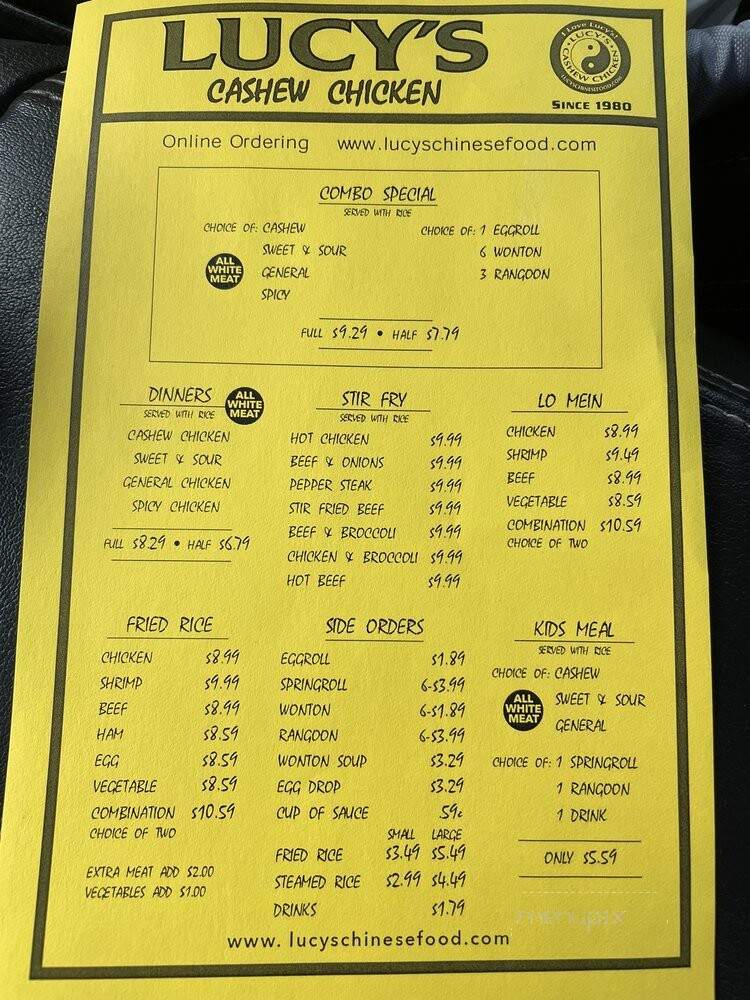 Lucy's Chinese Food - Springfield, MO menu_pic