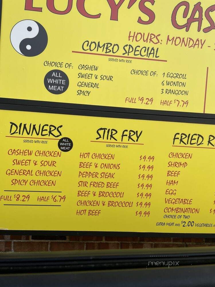 Lucy's Chinese Food - Springfield, MO menu_pic