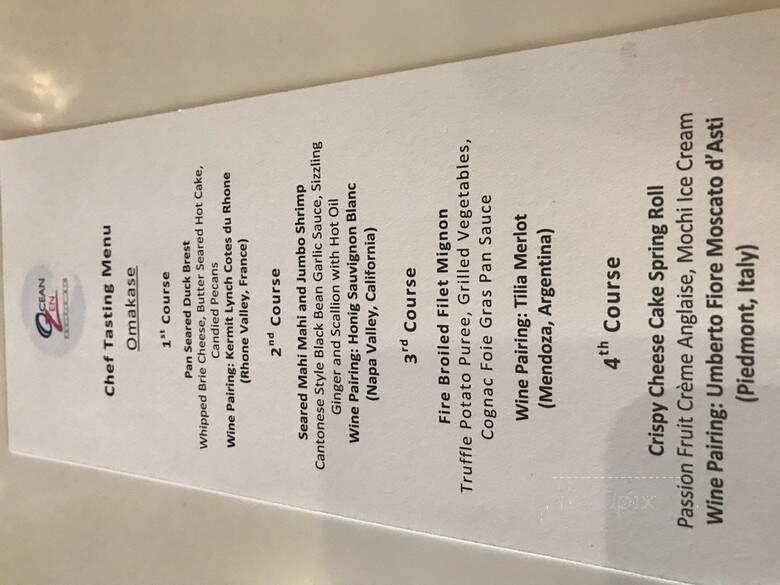 Ocean Zen Pacific Rim - Springfield, MO menu_pic