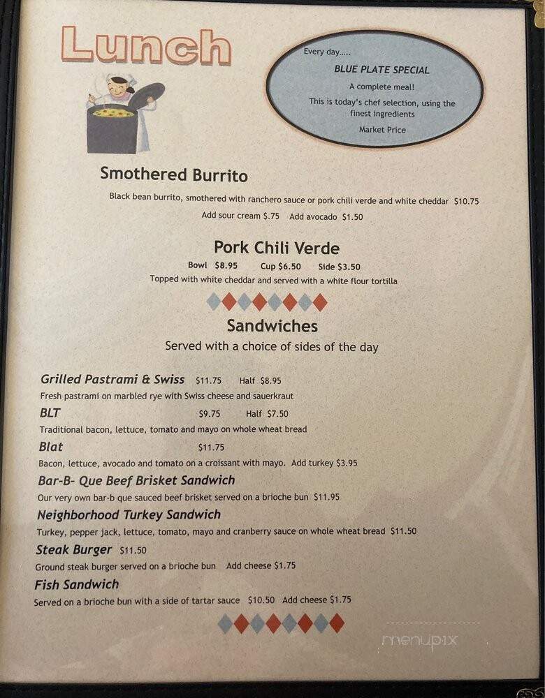 Cafe Regis - Red Lodge, MT menu_pic