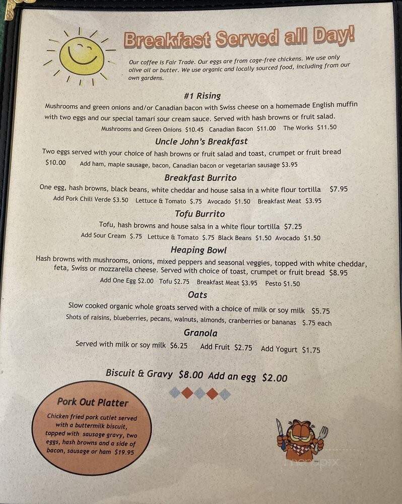 Cafe Regis - Red Lodge, MT menu_pic