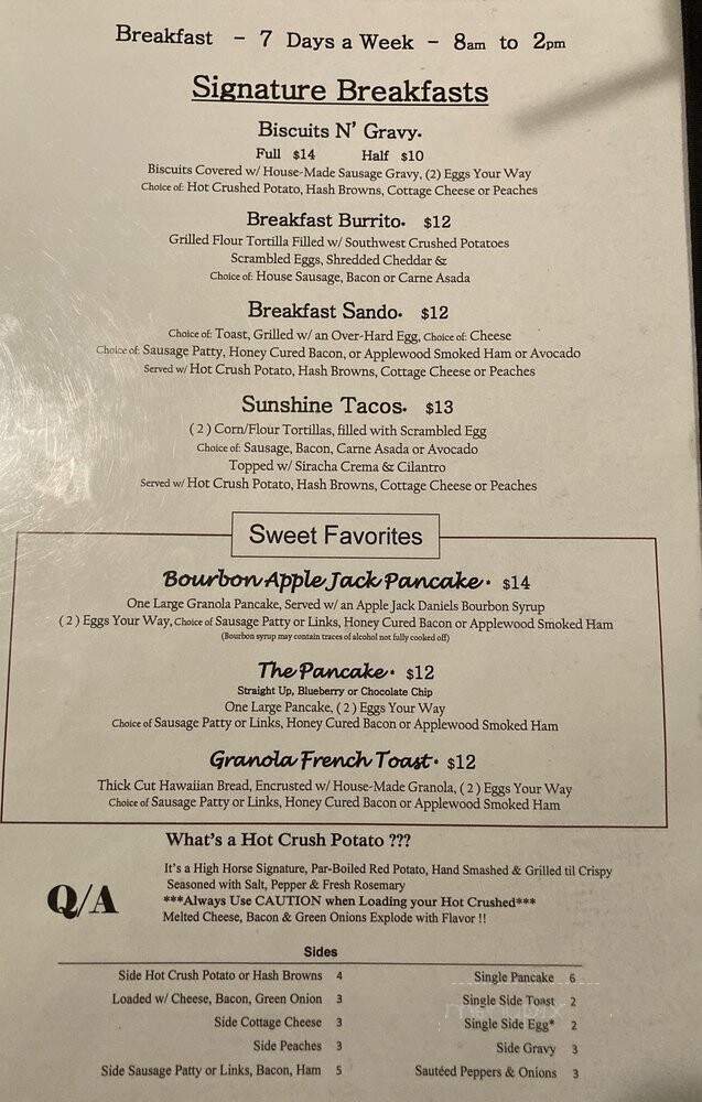 Kickin Horse Saloon & Eatery - Libby, MT menu_pic