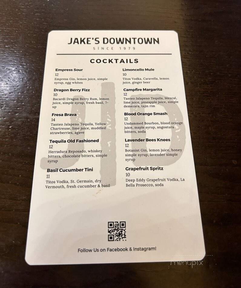 Jake's - Billings, MT menu_pic