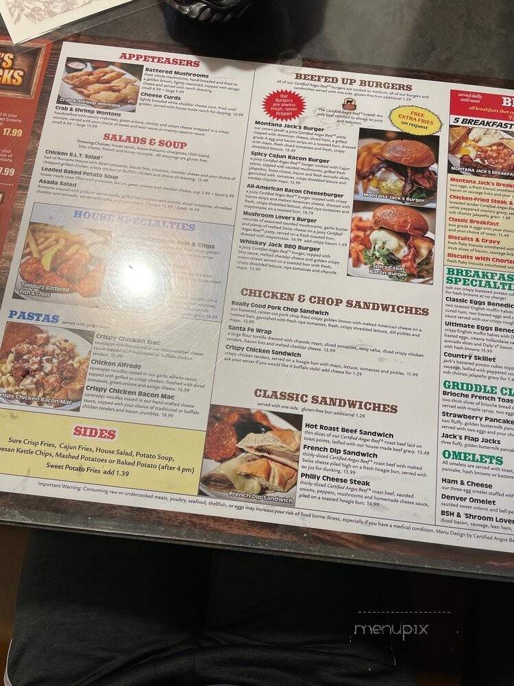 Montana Jacks - Billings, MT menu_pic