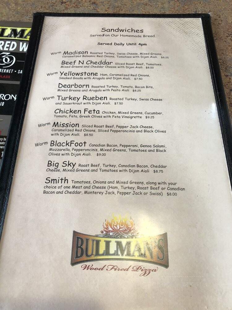 Bullmans Woodfired Pizza - Helena, MT