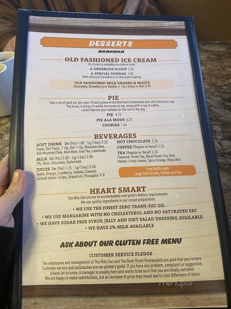 Nite Owl Restaurant - Columbia Falls, MT menu_pic
