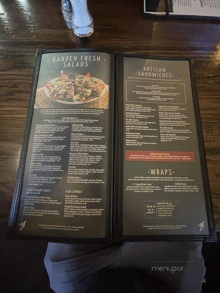 Montana Club - Missoula, MT menu_pic