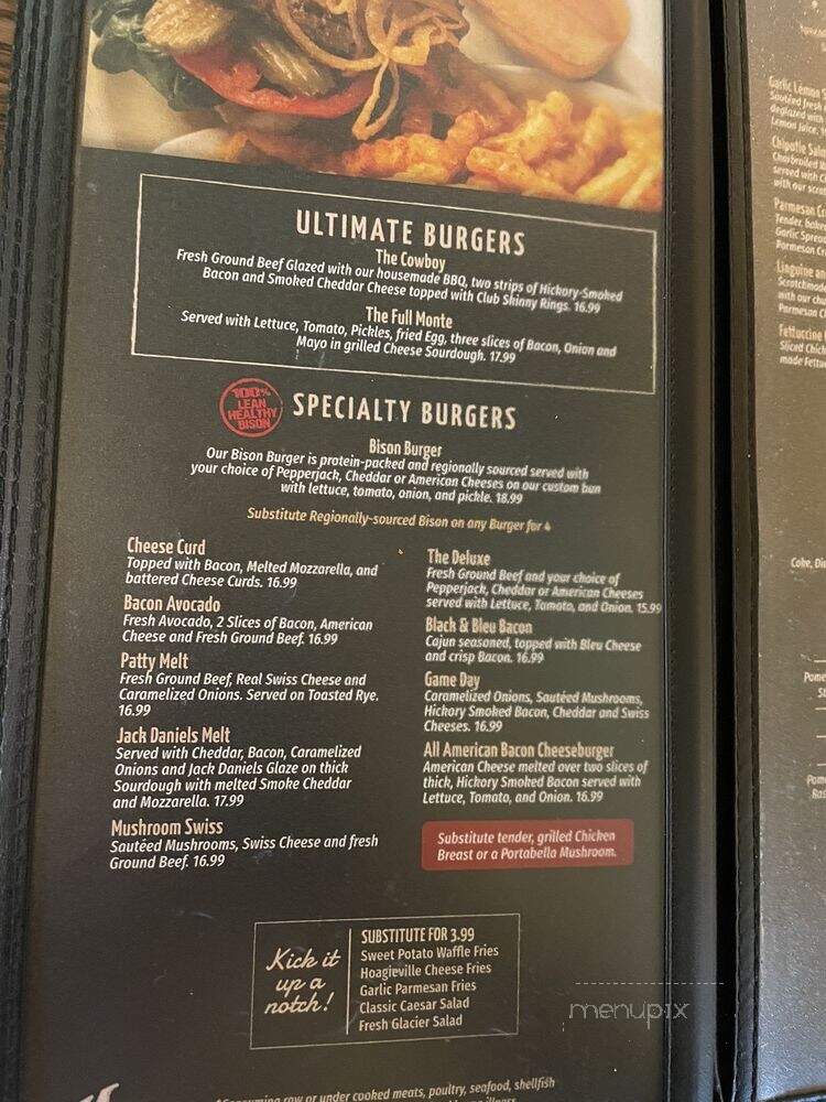 Montana Club - Missoula, MT menu_pic
