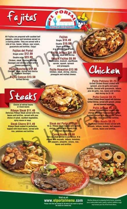 El Portal Mexican Restaurant - Nebraska City, NE menu_pic