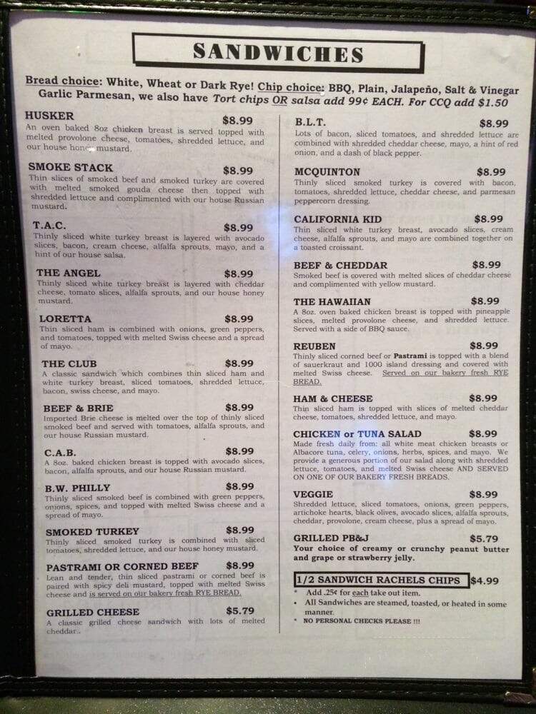 Bison Witches Bar & Deli - Lincoln, NE menu_pic