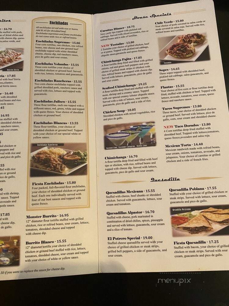 El Potrero - Lincoln, NE menu_pic