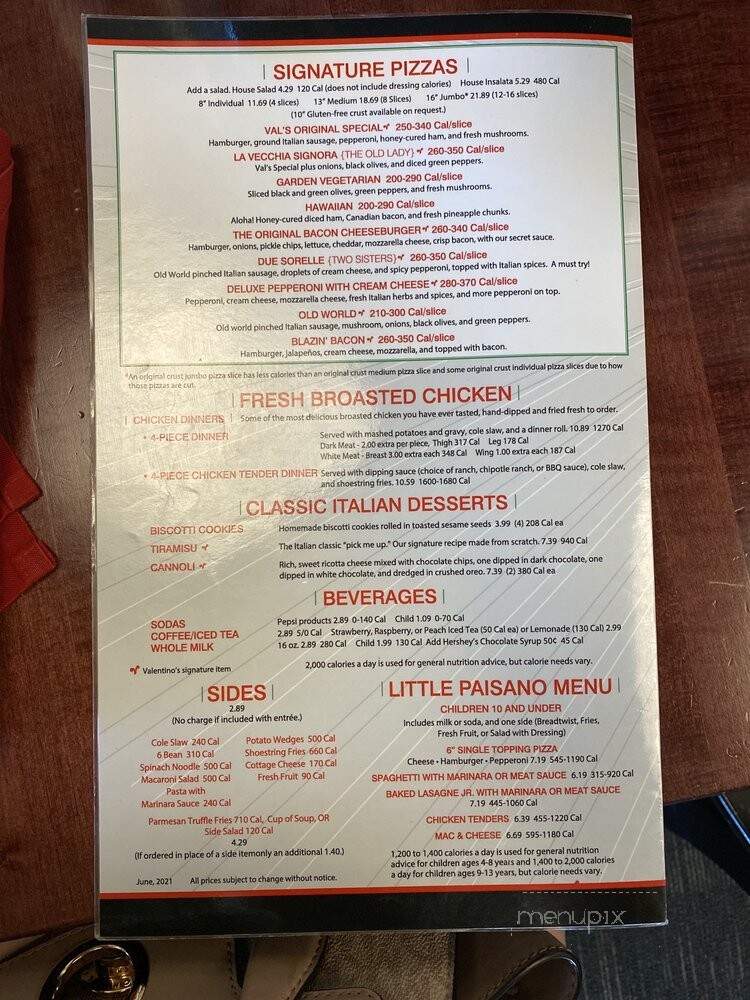 Valentino's - Lincoln, NE menu_pic