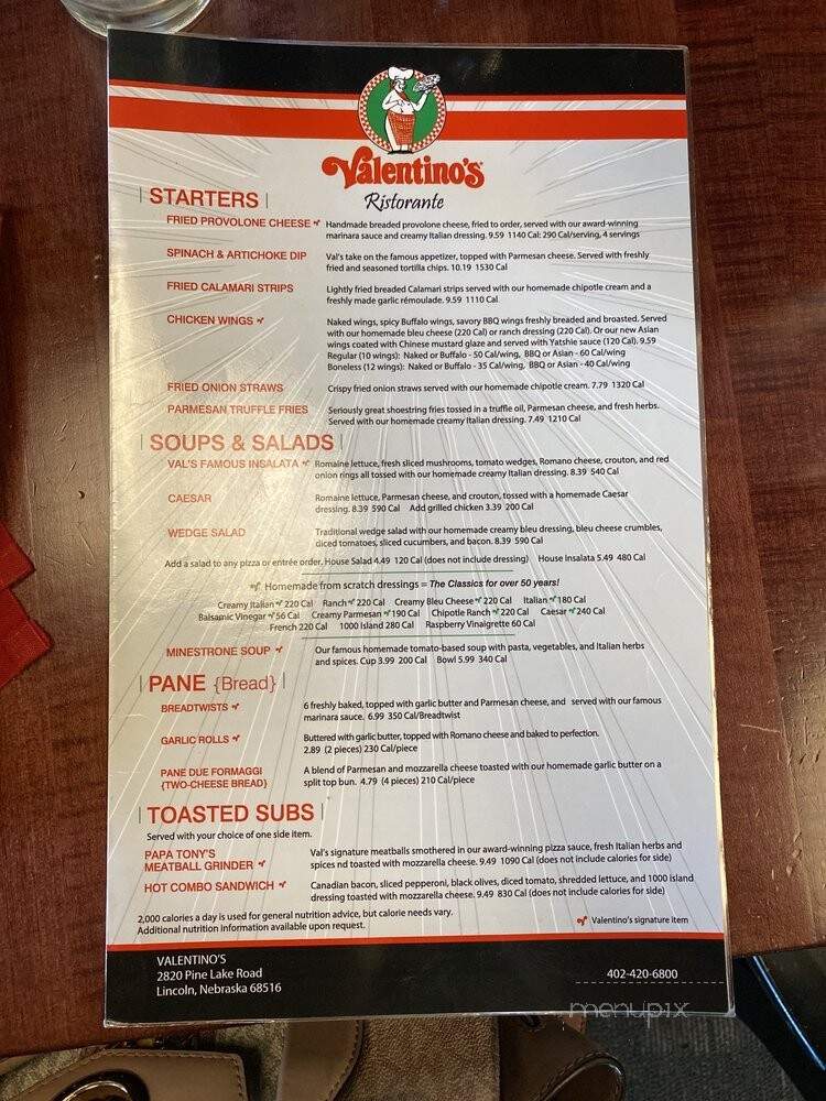 Valentino's - Lincoln, NE menu_pic
