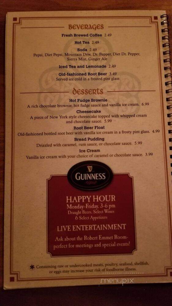 Brazen Head Irish Pub - Omaha, NE menu_pic